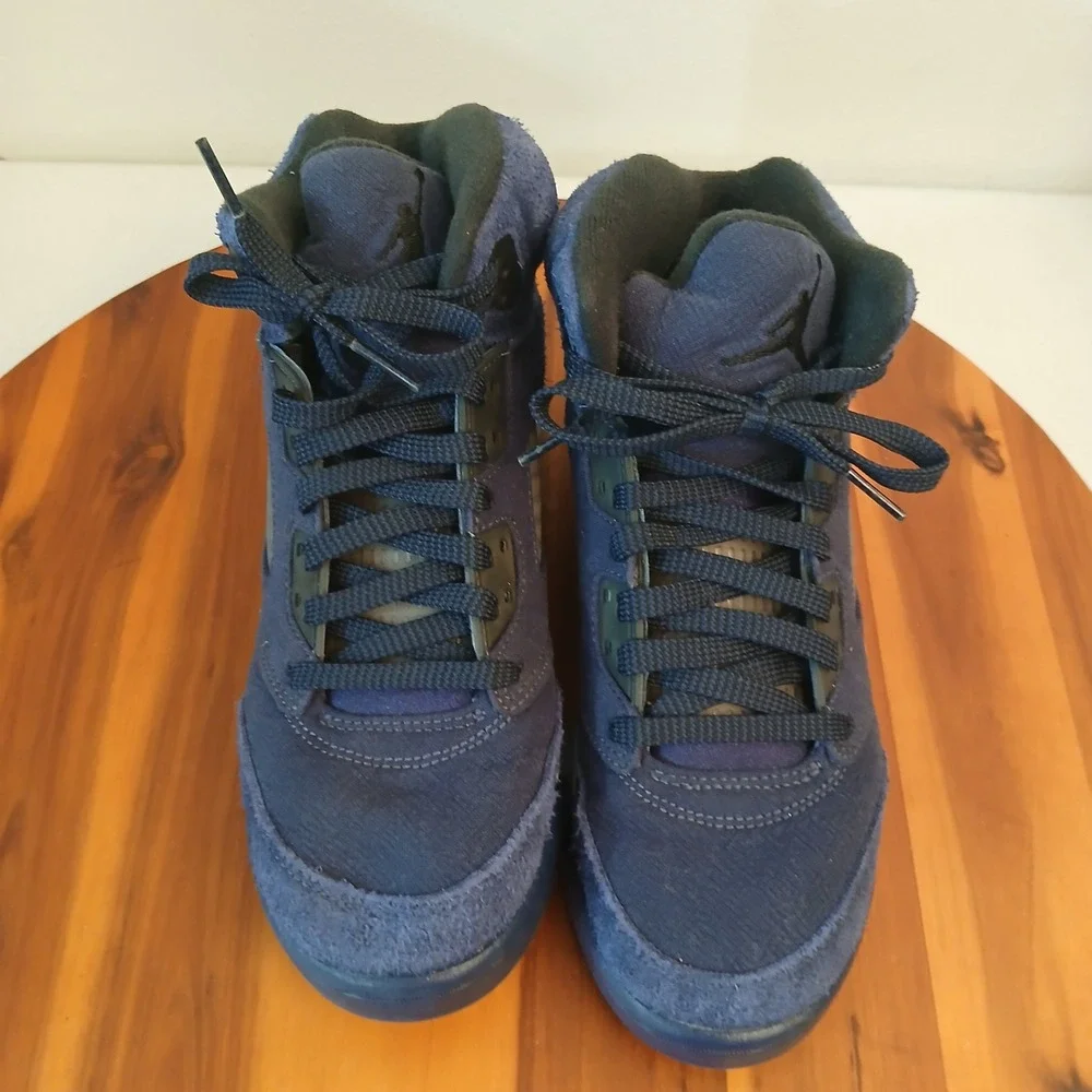 Jordan 5 Retro SE Midnight Navy Kids 6Y Blue Running Shoes Sneakers FN5452-400